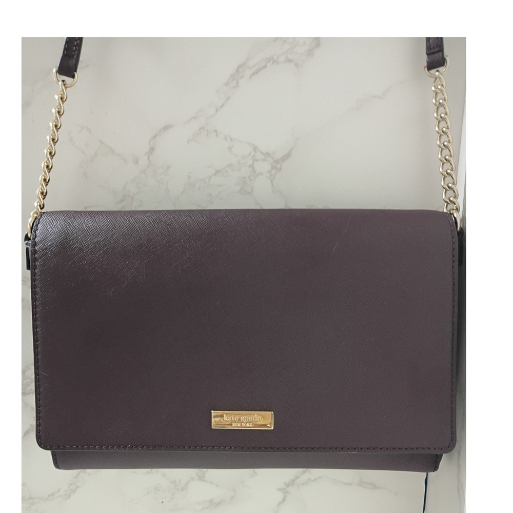 KATE SPADE Tilden Place Alek Oxblood Saffiano Leather Crossbody Bag w/ Dust Bag